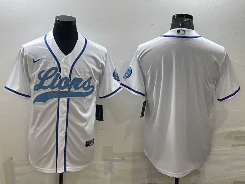 Men's Detroit Lions Blank White With Patch Cool Base Stitched Baseball Jersey,We sell and wholesale Men's Detroit Lions Blank White With Patch Cool Base Stitched Baseball Jersey on line form chian!